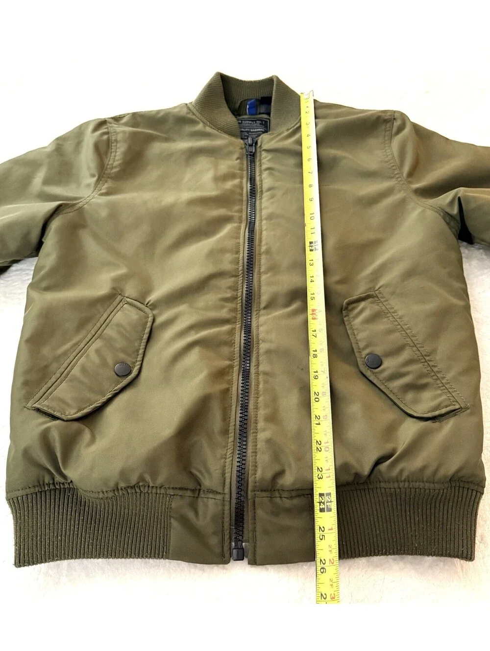 H&M Divided DB Supply No. 1 Men’s Bomber Jacket Olive Green Size S Padded